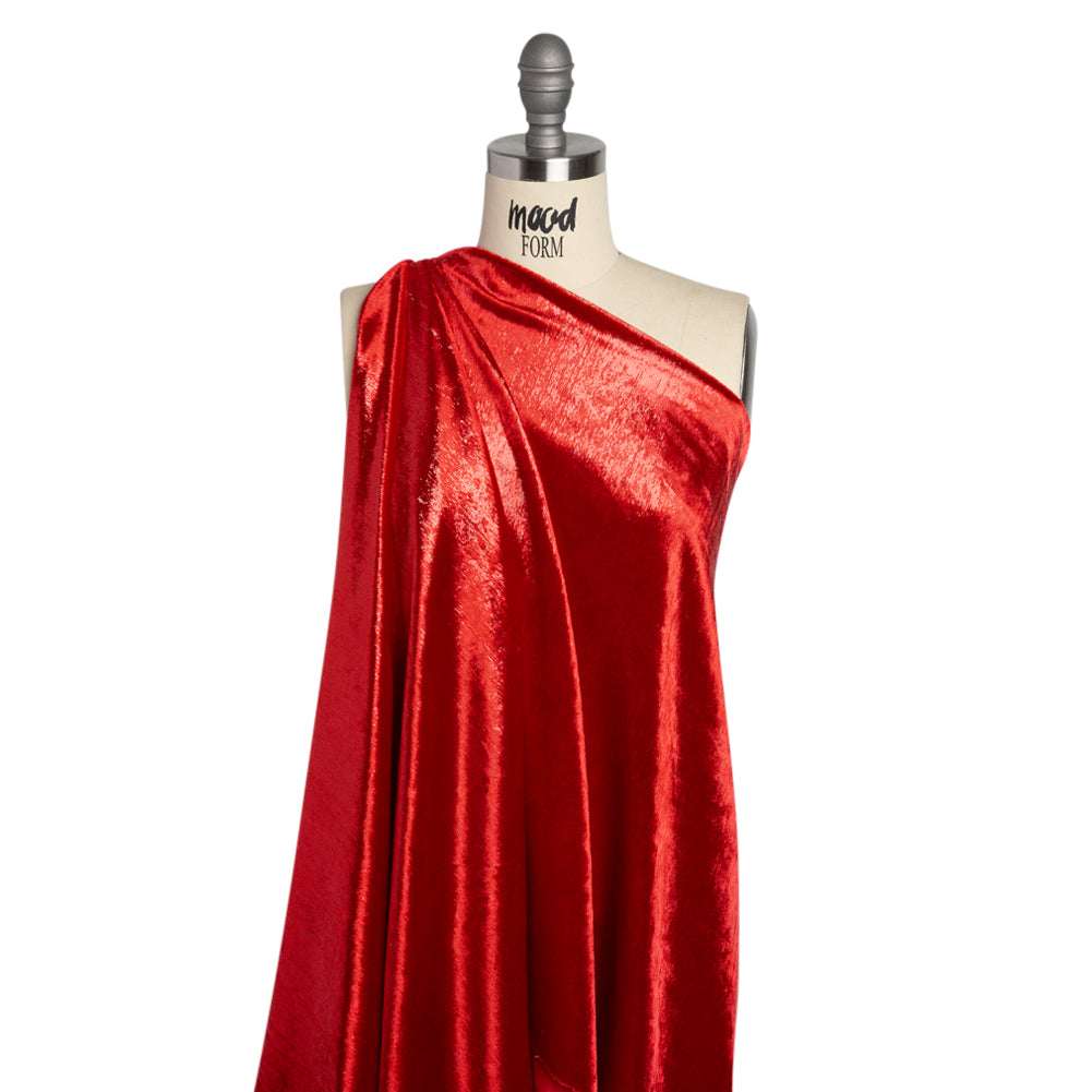 Metallic Velvet - Tango Red - Ava Collection Detail Metallic Velvet - Tango Red - Ava Collection Detail