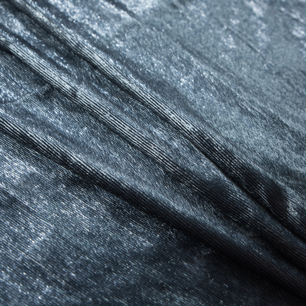 Metallic Velvet - Slate Gray - Ava Collection Detail Metallic Velvet - Slate Gray - Ava Collection Detail