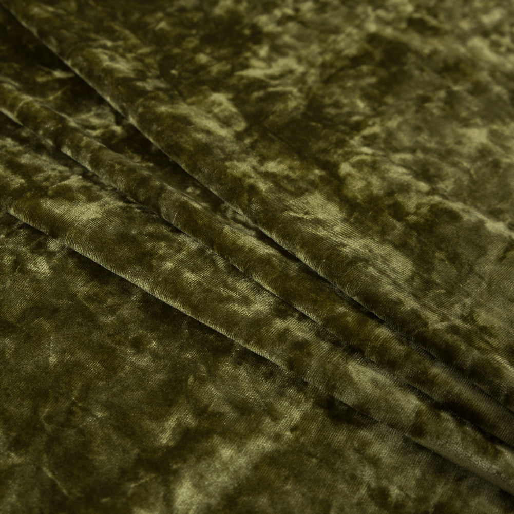 Crushed Velour - Woodbine Green - Auguste Collection Detail Crushed Velour - Woodbine Green - Auguste Collection Detail