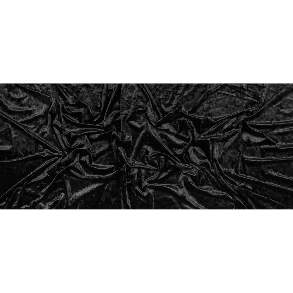 Crushed Velour - Black - Auguste Collection Folded Crushed Velour - Black - Auguste Collection Folded