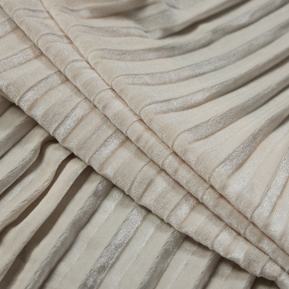 Pleated Velour - Vanilla Ice - Tver Collection Detail Pleated Velour - Vanilla Ice - Tver Collection Detail