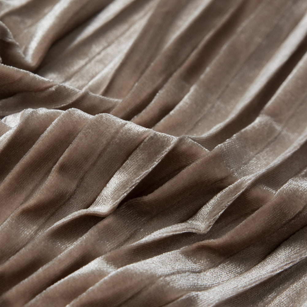 Pleated Velour - Moonbeam - Tver Collection Full Pleated Velour - Moonbeam - Tver Collection Full