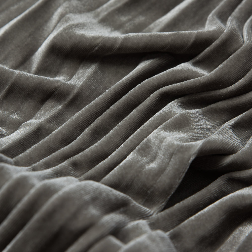 Pleated Velour - Gray Violet - Tver Collection Full Pleated Velour - Gray Violet - Tver Collection Full