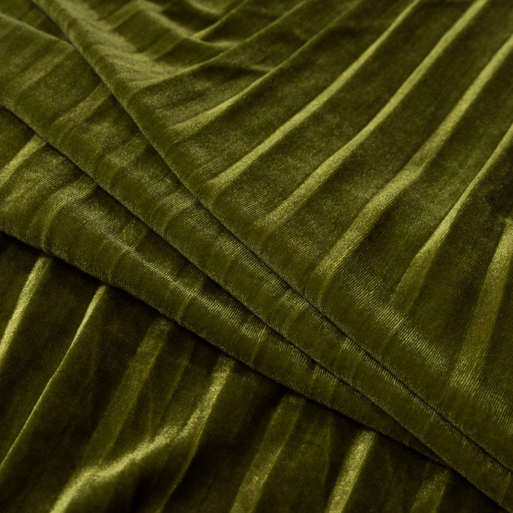Pleated Velour - Woodbine - Tver Collection Detail Pleated Velour - Woodbine - Tver Collection Detail