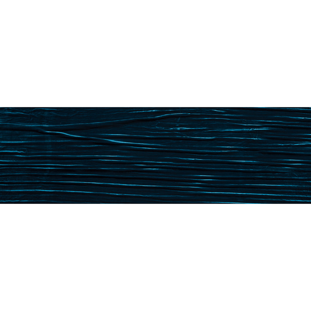 Pleated Velour - Pacific Blue - Tver Collection Folded Pleated Velour - Pacific Blue - Tver Collection Folded