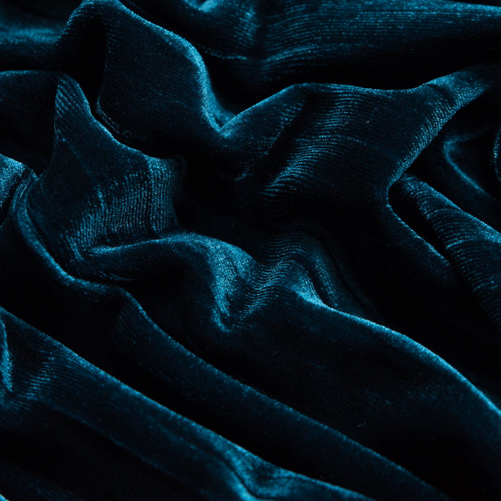 Pleated Velour - Pacific Blue - Tver Collection Full Pleated Velour - Pacific Blue - Tver Collection Full