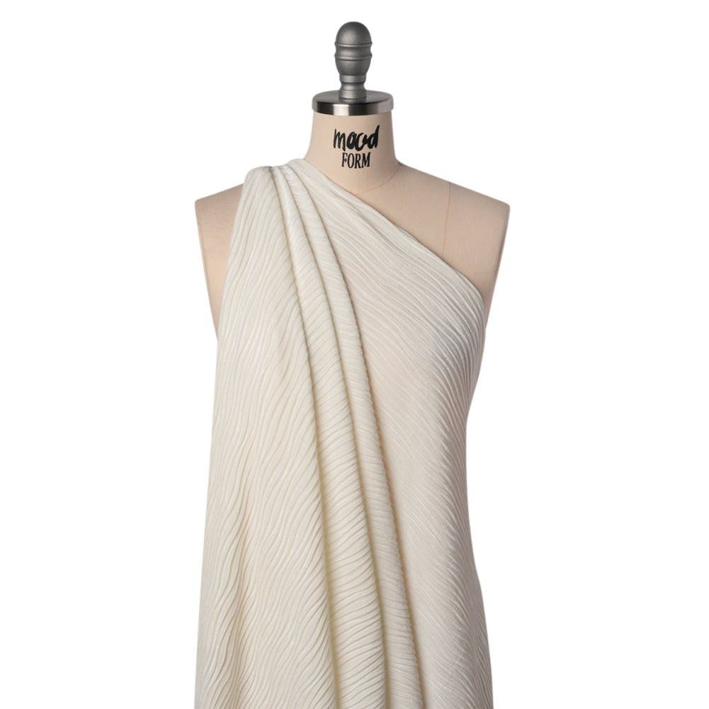 Wavy Crinkled Velour - Vanilla Ice - Yvonne Collection Drape Wavy Crinkled Velour - Vanilla Ice - Yvonne Collection Drape