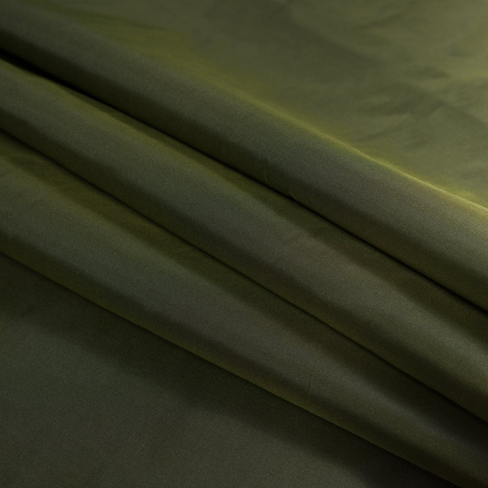 Polyester Taffeta - Plain Dyed Olive - Bellamy Collection Detail Polyester Taffeta - Plain Dyed Olive - Bellamy Collection Detail