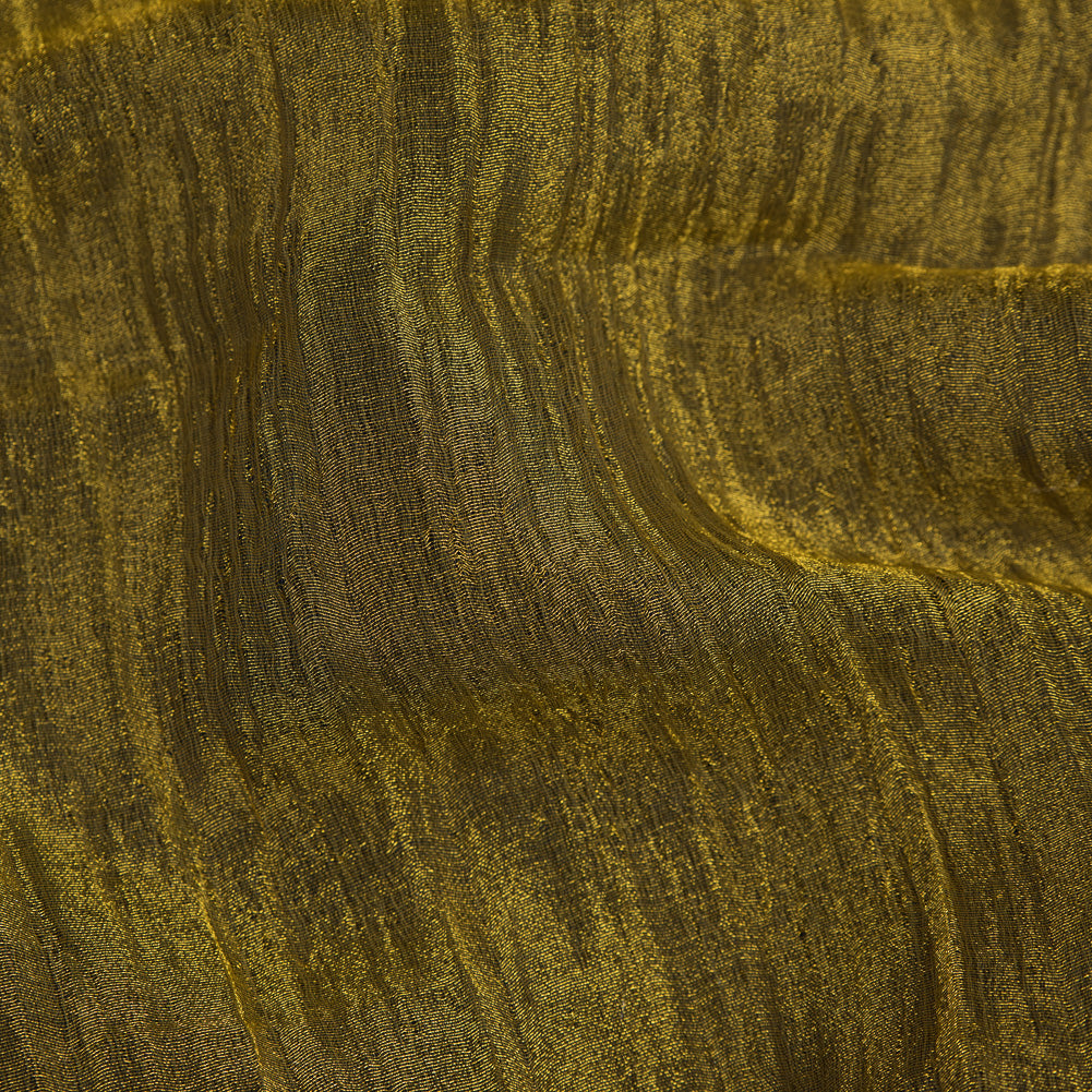 Crushed Nylon Organza - Gold Full Crushed Nylon Organza - Gold Full