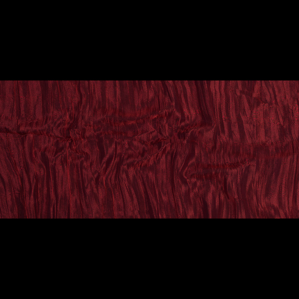 Crushed Nylon Organza - Red Folded Crushed Nylon Organza - Red Folded