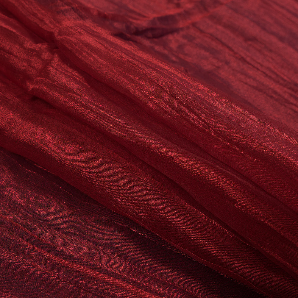 Crushed Nylon Organza - Red Detail Crushed Nylon Organza - Red Detail