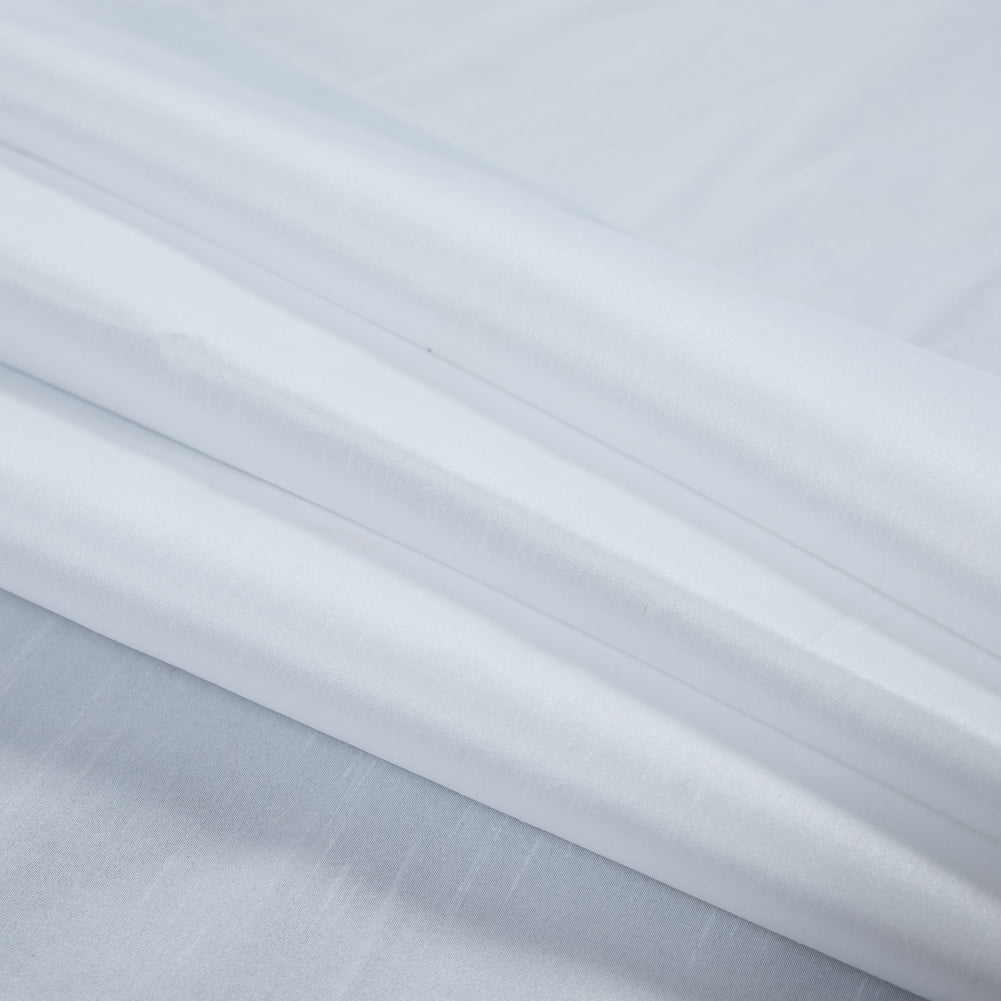 Polyester Shantung - White - Eirian Collection Detail Polyester Shantung - White - Eirian Collection Detail