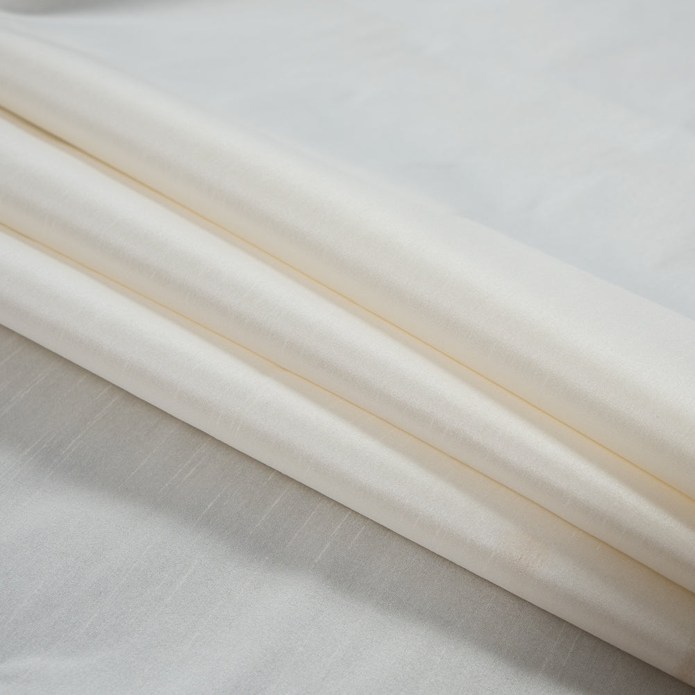 Polyester Shantung - Ivory - Eirian Collection Detail Polyester Shantung - Ivory - Eirian Collection Detail