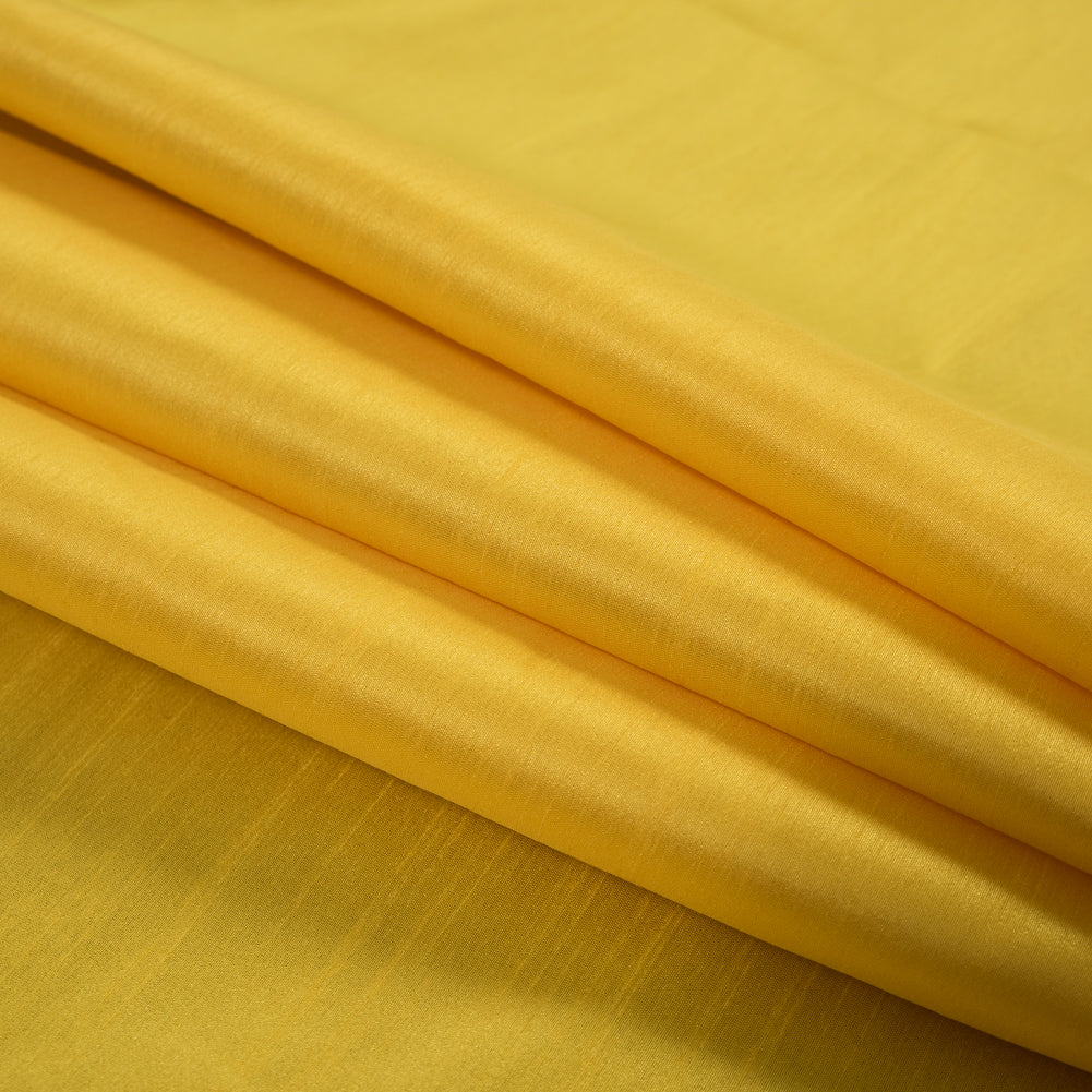 Polyester Shantung - Gamboge Yellow - Eirian Collection Detail Polyester Shantung - Gamboge Yellow - Eirian Collection Detail
