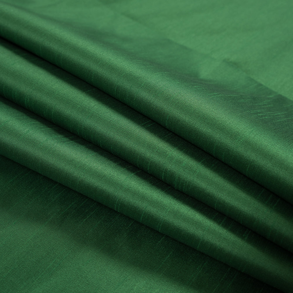 Polyester Shantung - Kelly Green - Eirian Collection Detail Polyester Shantung - Kelly Green - Eirian Collection Detail