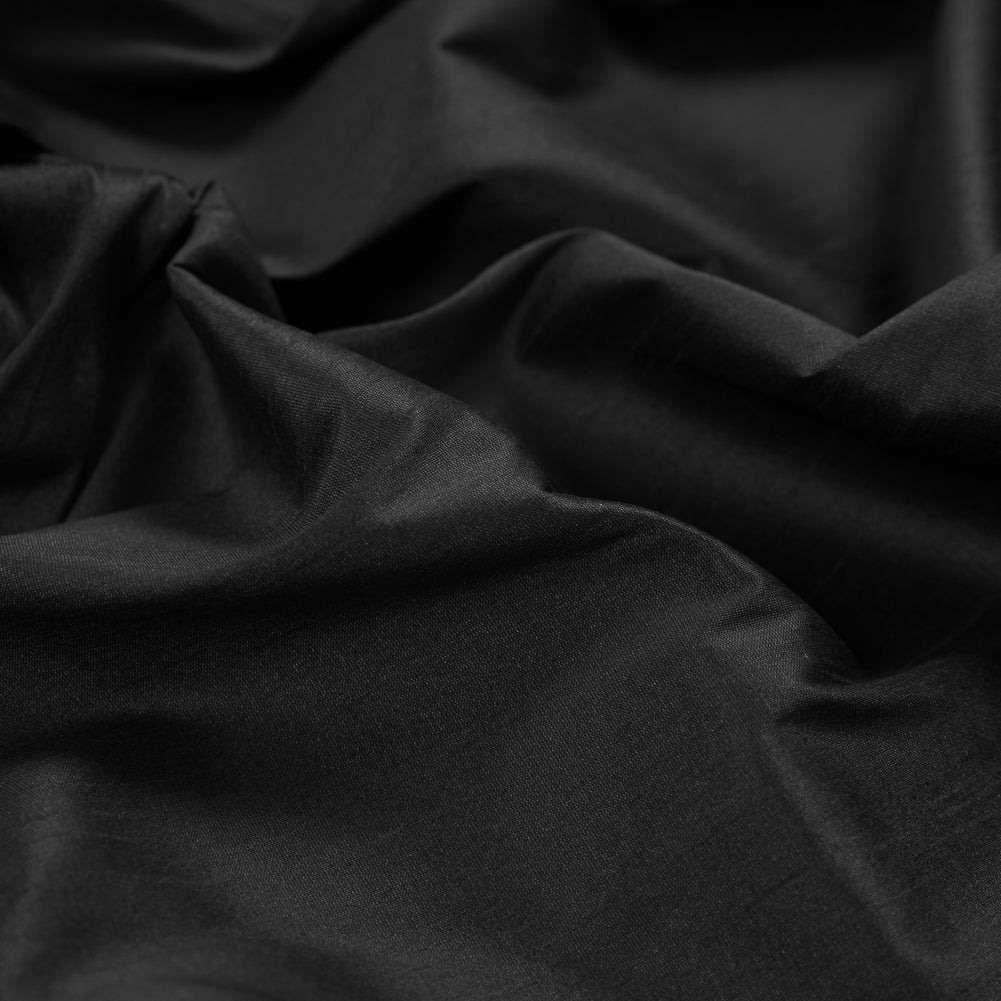 Polyester Shantung - Black - Eirian Collection Full Polyester Shantung - Black - Eirian Collection Full