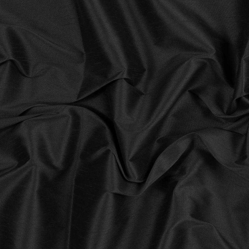 Polyester Shantung - Black - Eirian Collection Polyester Shantung - Black - Eirian Collection