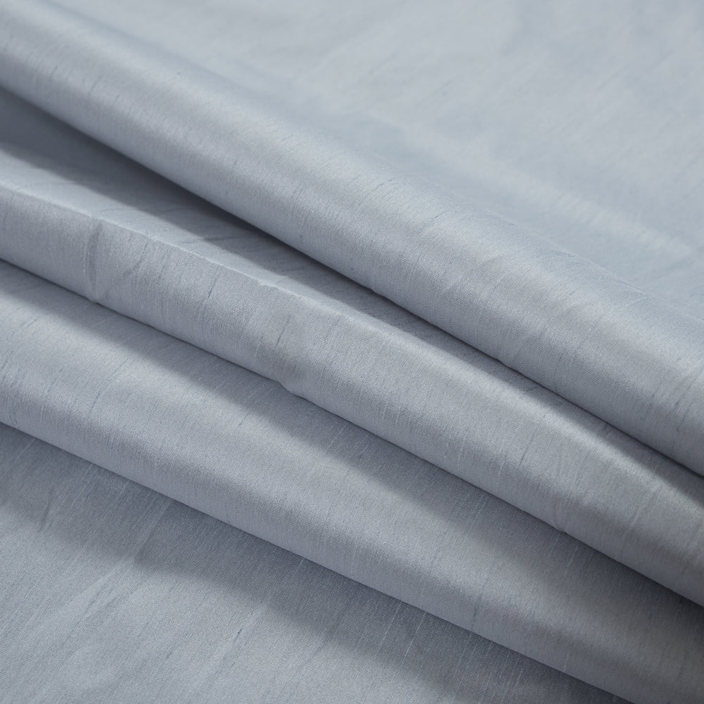Polyester Shantung - Silver - Eirian Collection Detail Polyester Shantung - Silver - Eirian Collection Detail