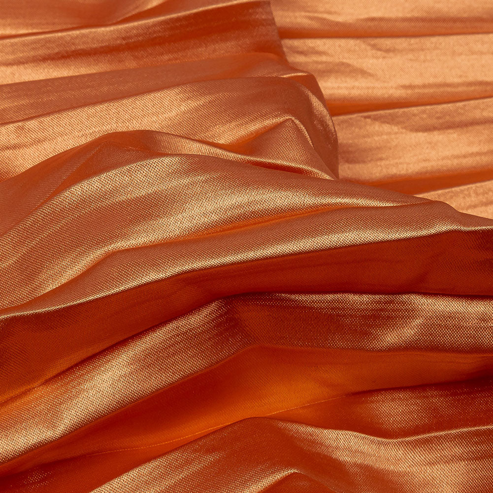 Pleated Stretch Satin - Creamsicle - Andreas Collection Folded Pleated Stretch Satin - Creamsicle - Andreas Collection Folded