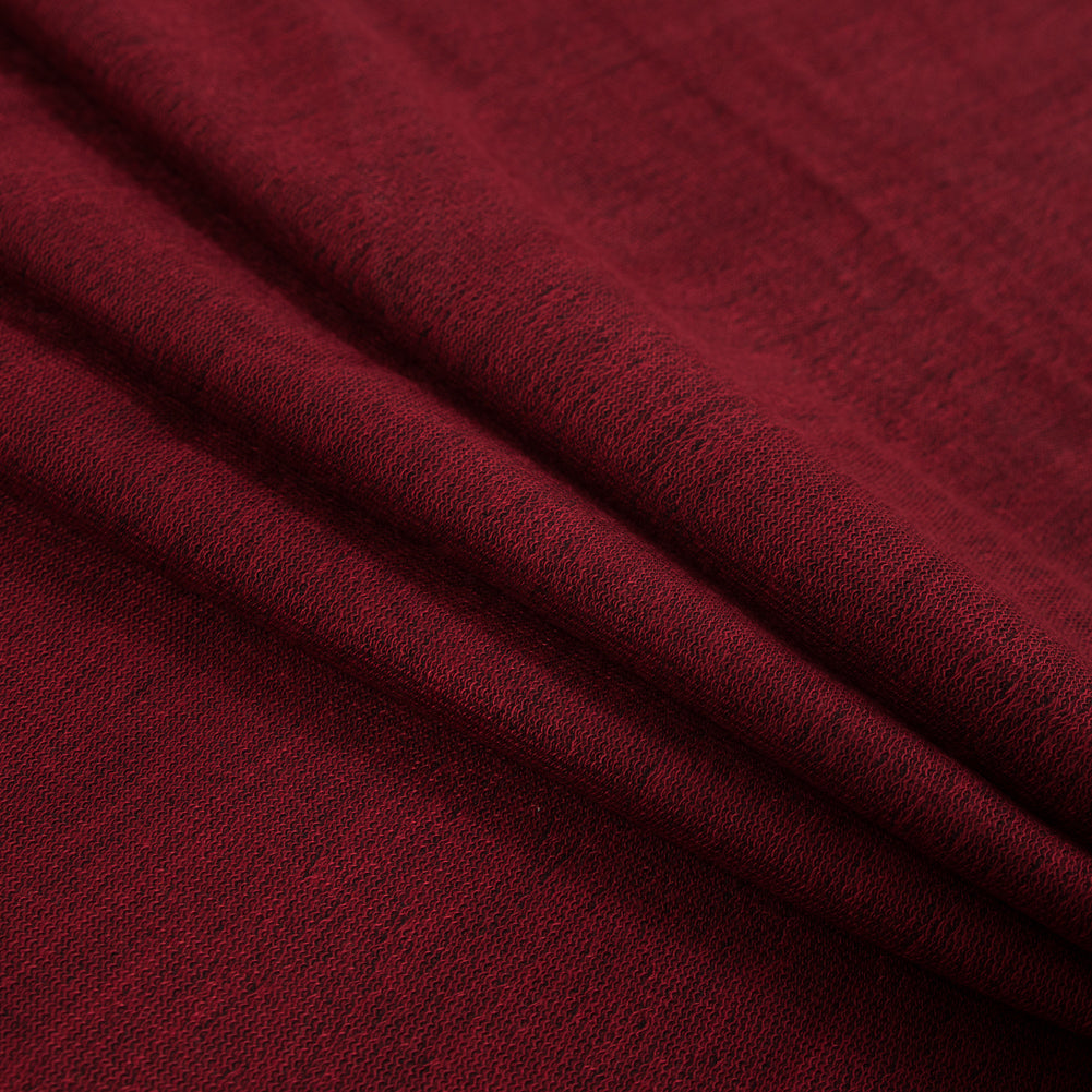 Red and Black Duo-Tone French Terry Detail Red and Black Duo-Tone French Terry Detail