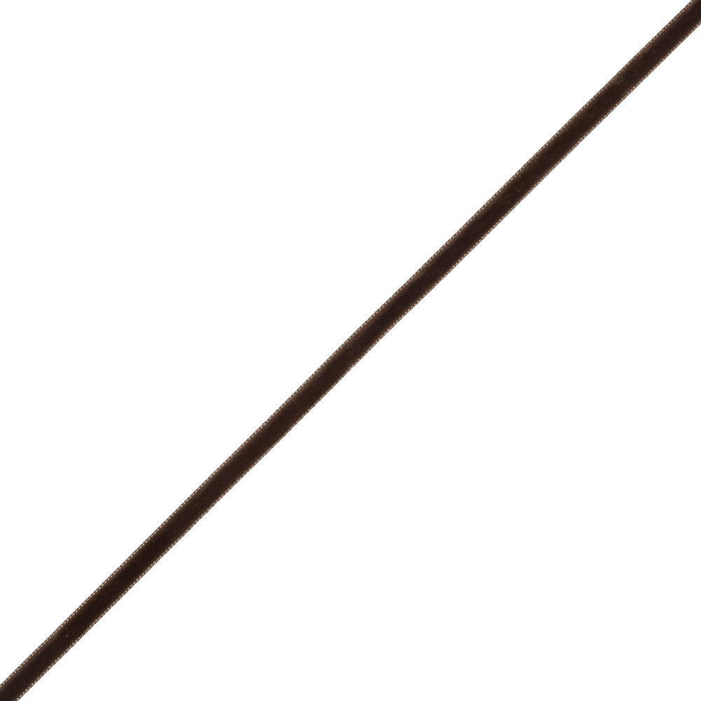 Light Brown Single-Faced Velvet Ribbon - 0.25" Light Brown Single-Faced Velvet Ribbon - 0.25"