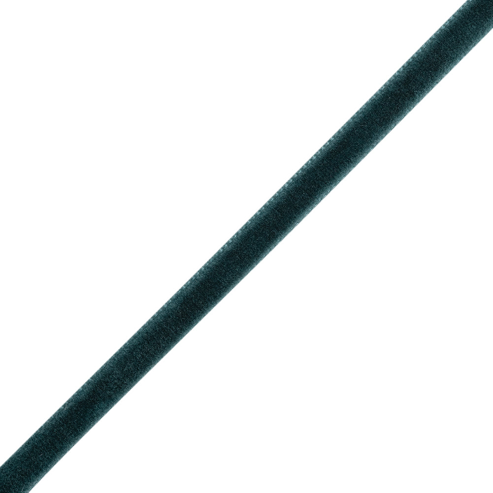 Single Faced Velvet Ribbon Made in Italy - 1/4" - Midnight Green - Sabine Collection Single Faced Velvet Ribbon Made in Italy - 1/4" - Midnight Green - Sabine Collection