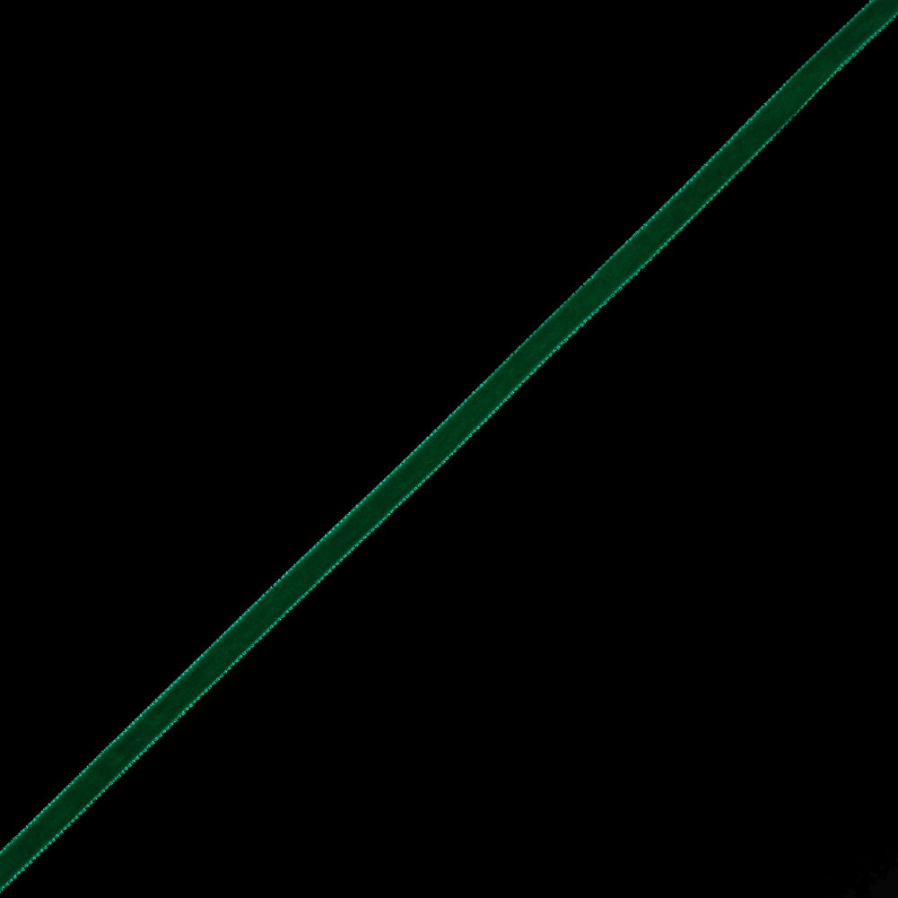 Emerald Single-Faced Velvet Ribbon - 0.25" Emerald Single-Faced Velvet Ribbon - 0.25"