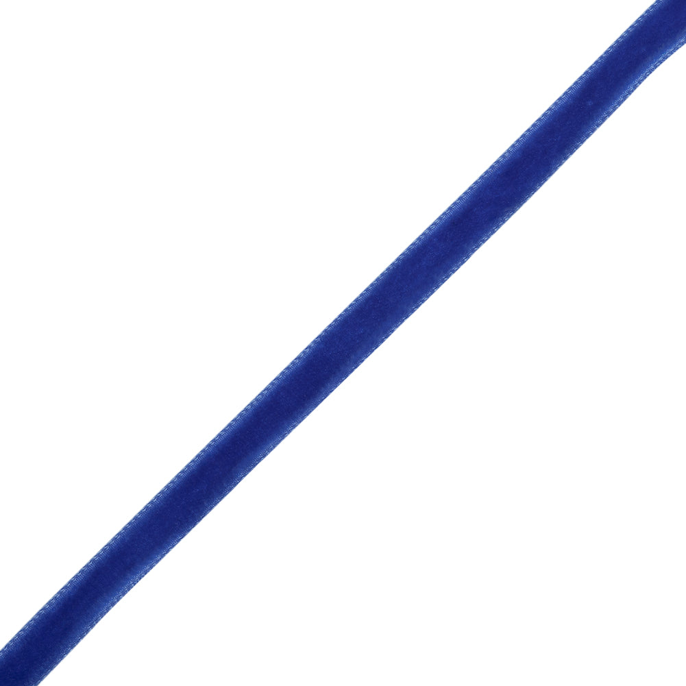 Single Faced Velvet Ribbon Made in Italy - 1/4" - Evening Blue - Sabine Collection Single Faced Velvet Ribbon Made in Italy - 1/4" - Evening Blue - Sabine Collection