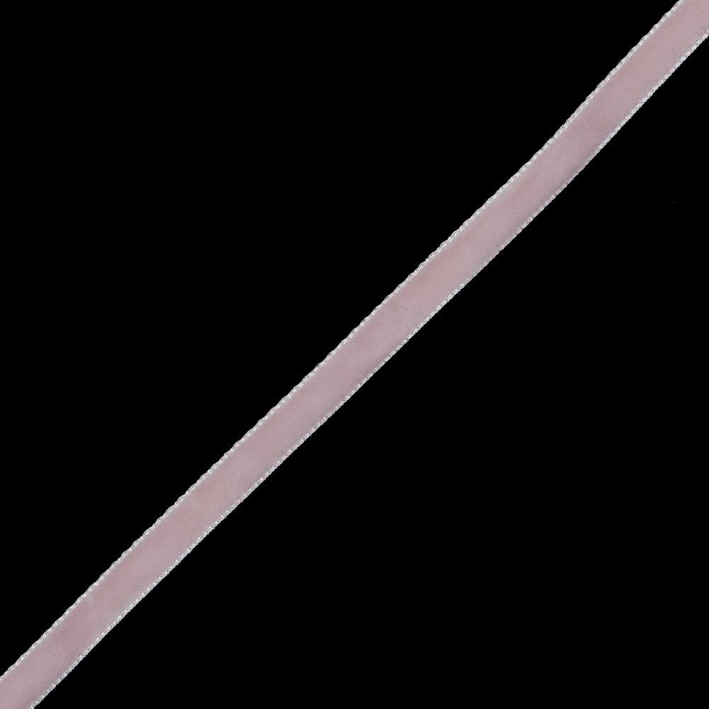 Baby Pink Single-Faced Velvet Ribbon - 0.25" Detail Baby Pink Single-Faced Velvet Ribbon - 0.25" Detail