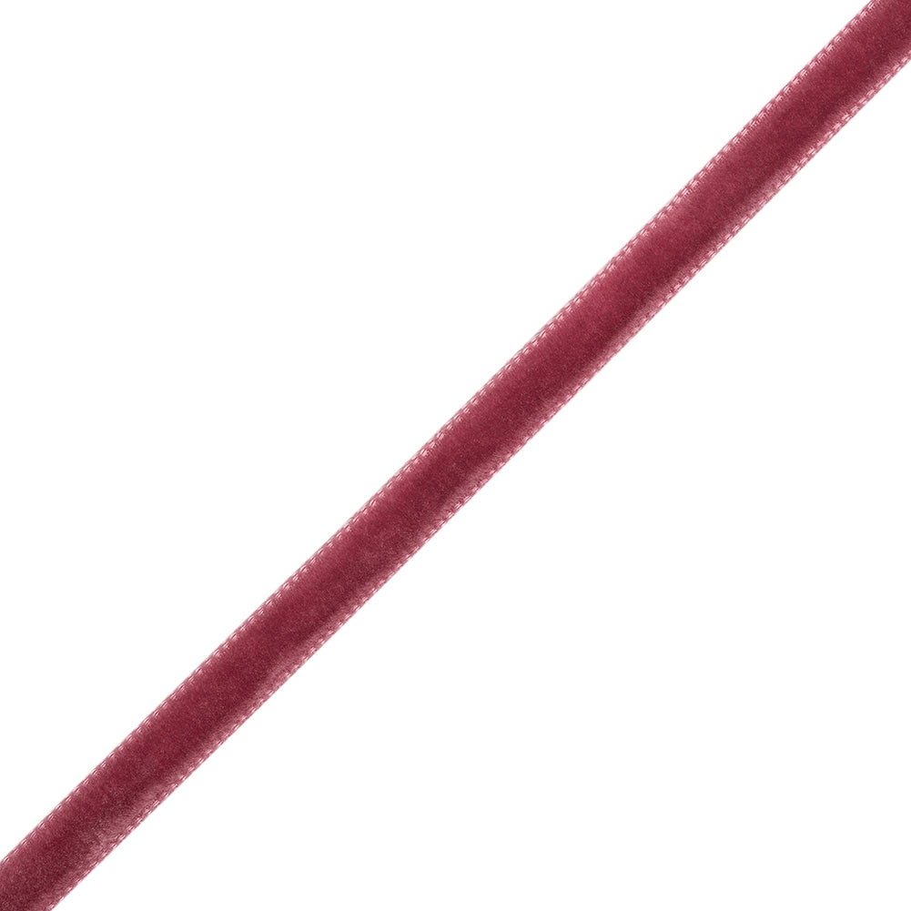 Single Faced Velvet Ribbon Made in Italy - 1/4" - Old Rose - Sabine Collection Single Faced Velvet Ribbon Made in Italy - 1/4" - Old Rose - Sabine Collection