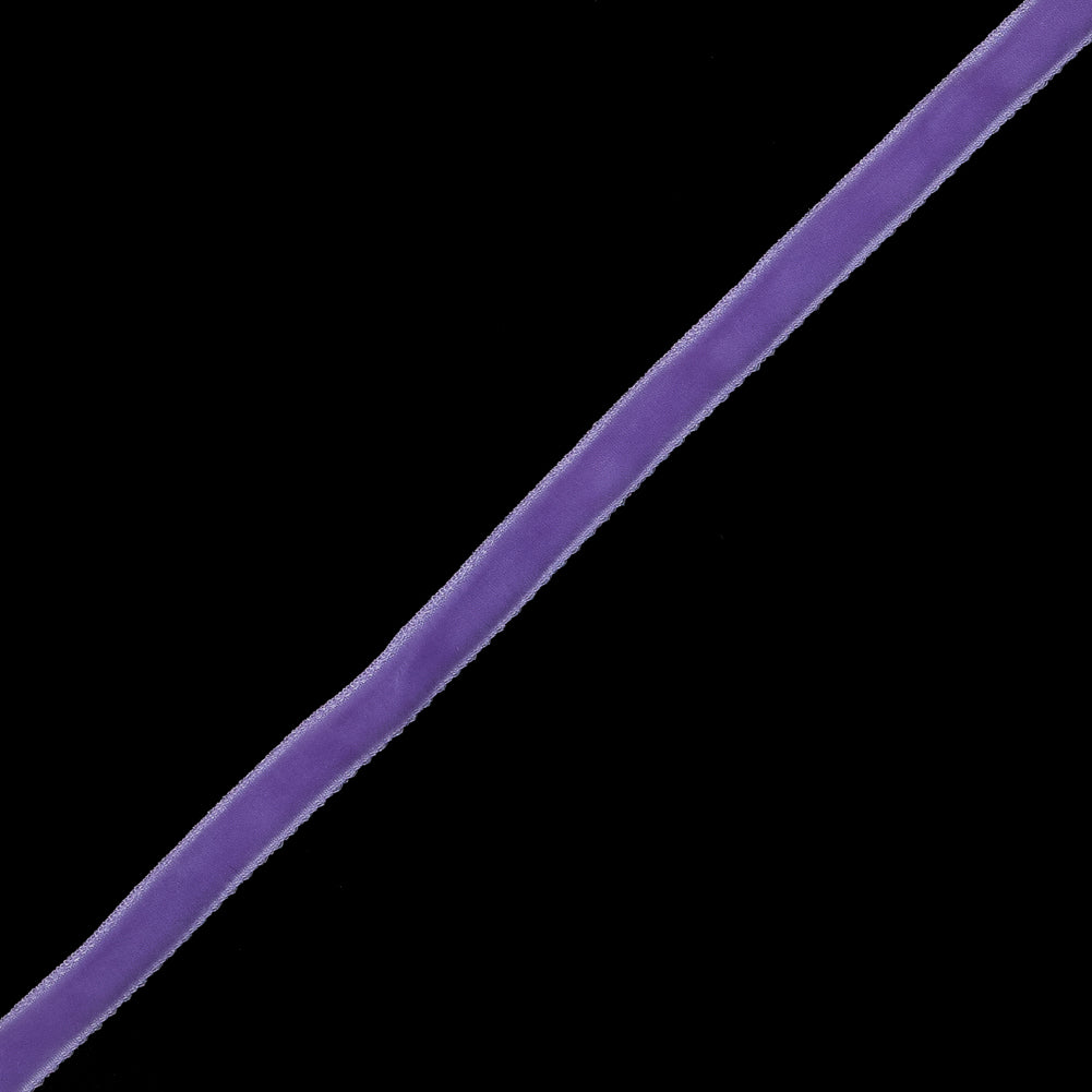 Violet Single-Faced Velvet Ribbon - 0.25" Detail Violet Single-Faced Velvet Ribbon - 0.25" Detail