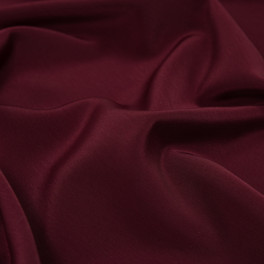 Polyester Peachskin - Dark Burgundy Detail Polyester Peachskin - Dark Burgundy Detail