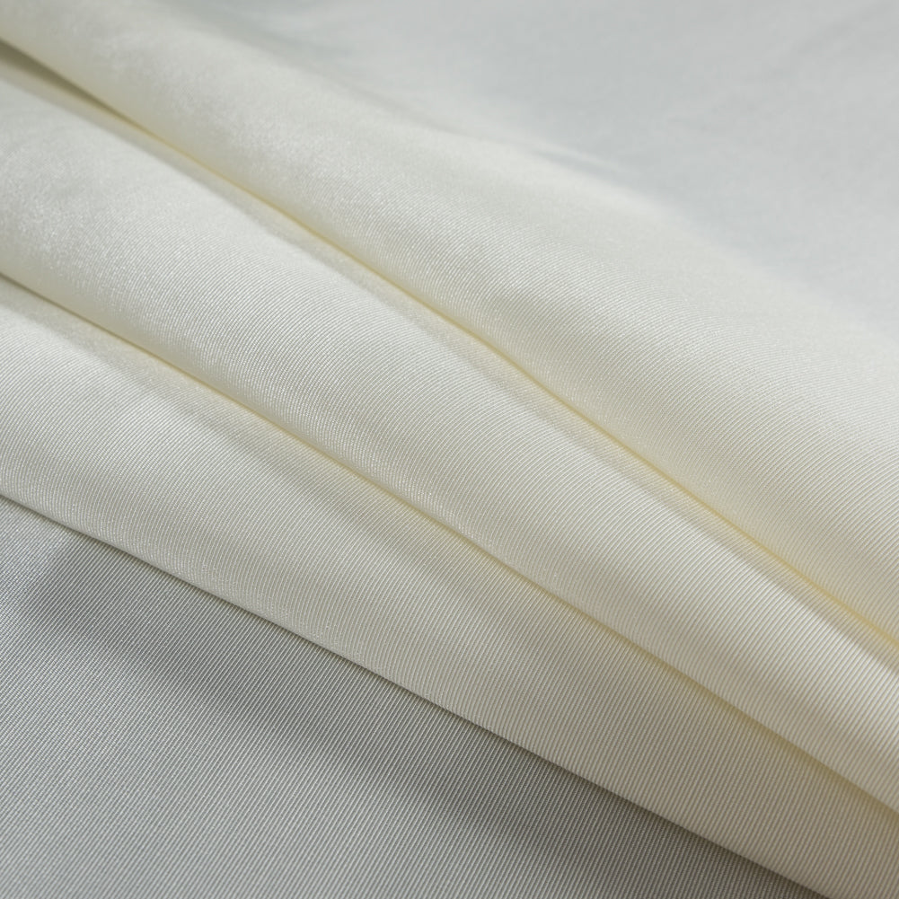 Flame Retardant Polyester Bengaline - Ivory Cream Folded Flame Retardant Polyester Bengaline - Ivory Cream Folded