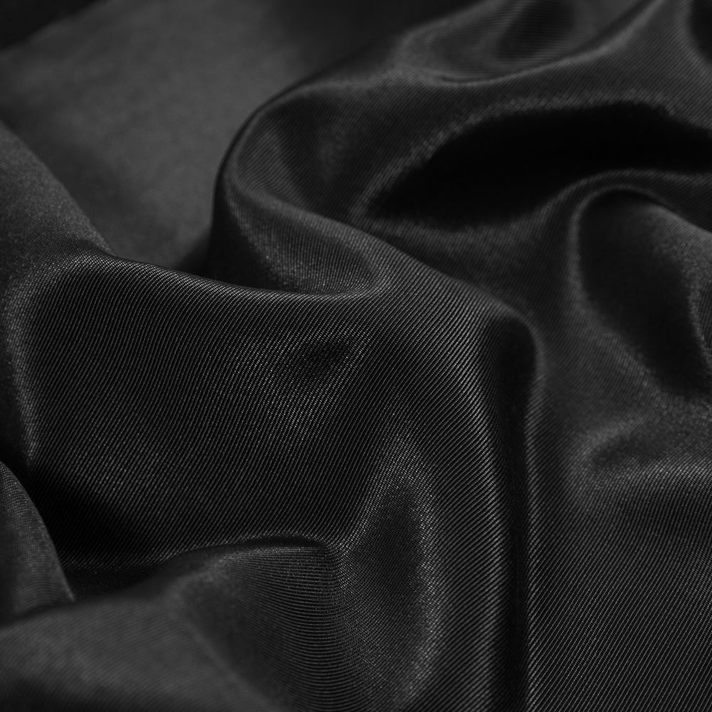 Flame Retardant Polyester Bengaline - Jet Black Detail Flame Retardant Polyester Bengaline - Jet Black Detail
