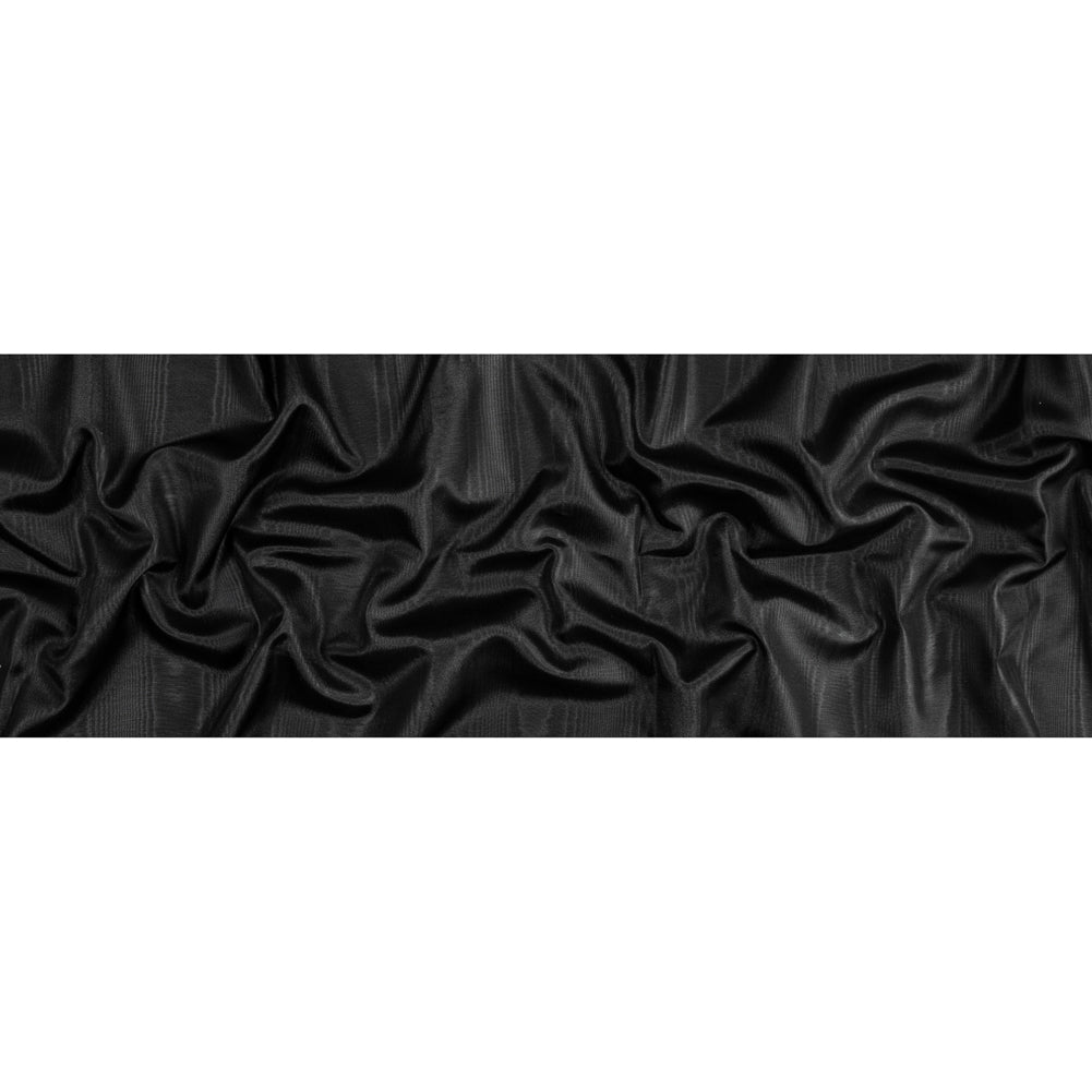 Polyester Moire Bengaline - Jet Black - Florence Collection Folded