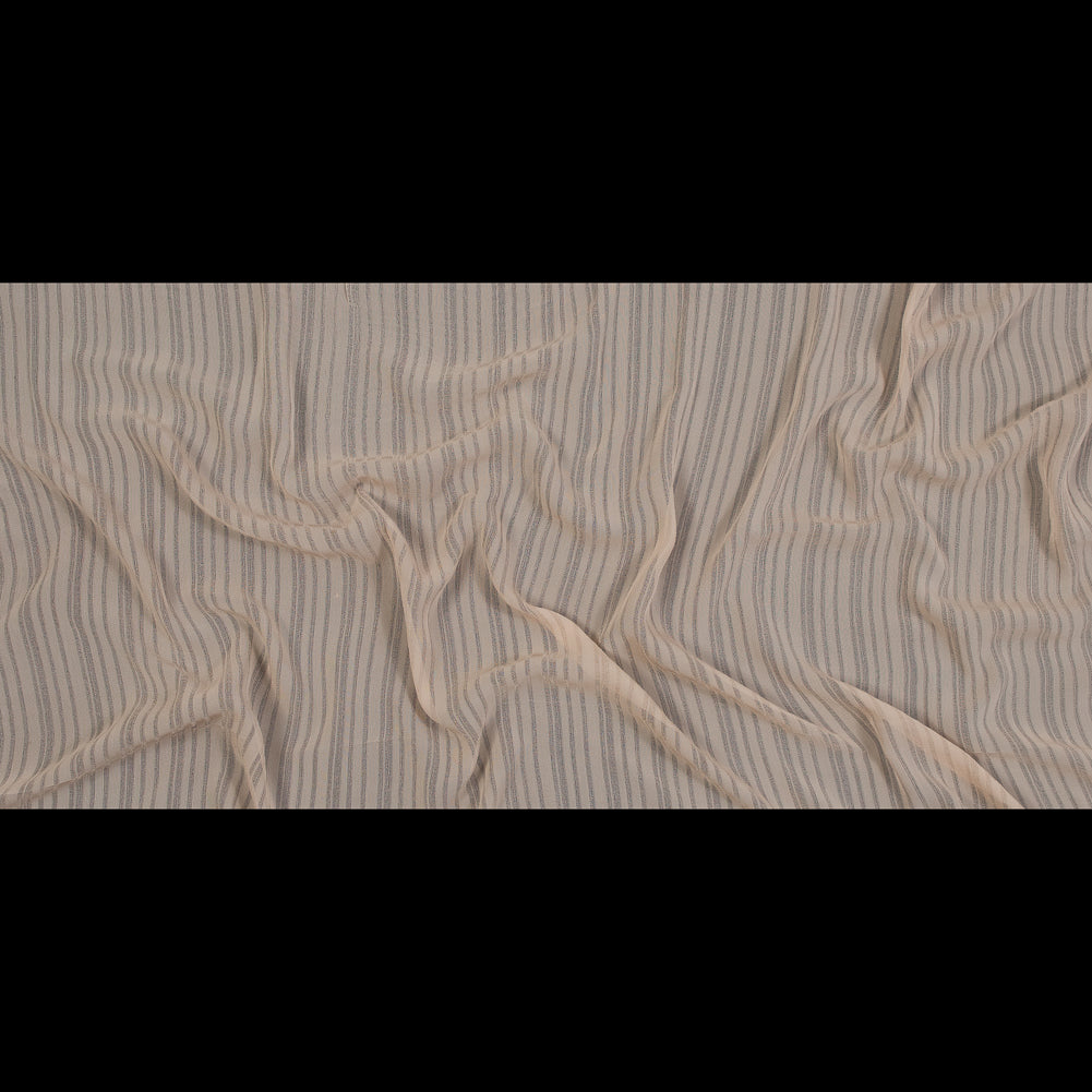 Nude Tonal Striped Gauzy Silk Full Nude Tonal Striped Gauzy Silk Full