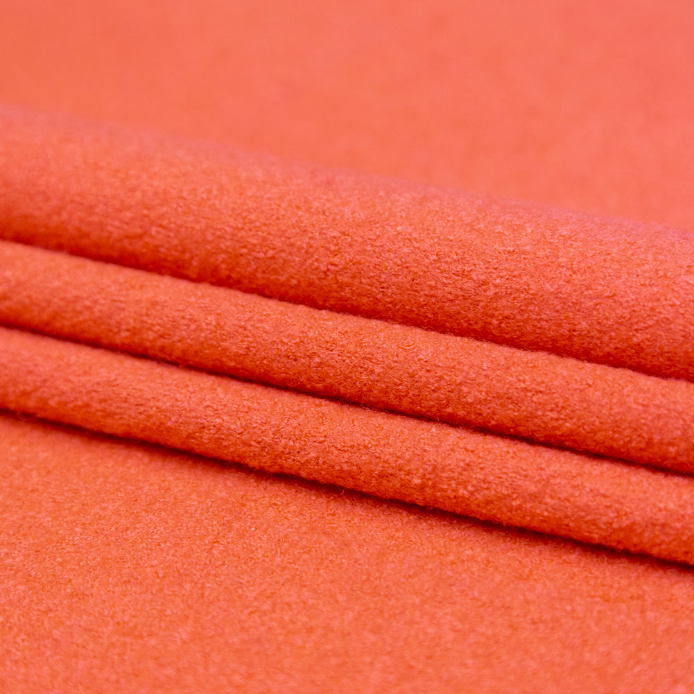 Boiled Wool Coating Fabric - Salmon - Ketil Collection Detail Boiled Wool Coating Fabric - Salmon - Ketil Collection Detail