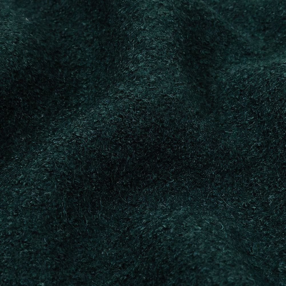 Boiled Wool Coating Fabric - Forest Green - Ketil Collection Folded Boiled Wool Coating Fabric - Forest Green - Ketil Collection Folded