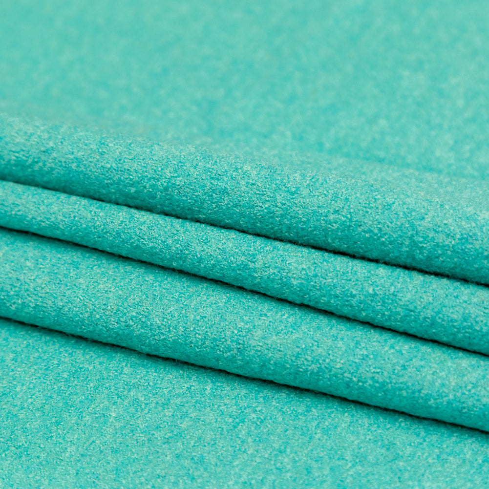 Boiled Wool Coating Fabric - Mint Green - Ketil Collection Detail Boiled Wool Coating Fabric - Mint Green - Ketil Collection Detail