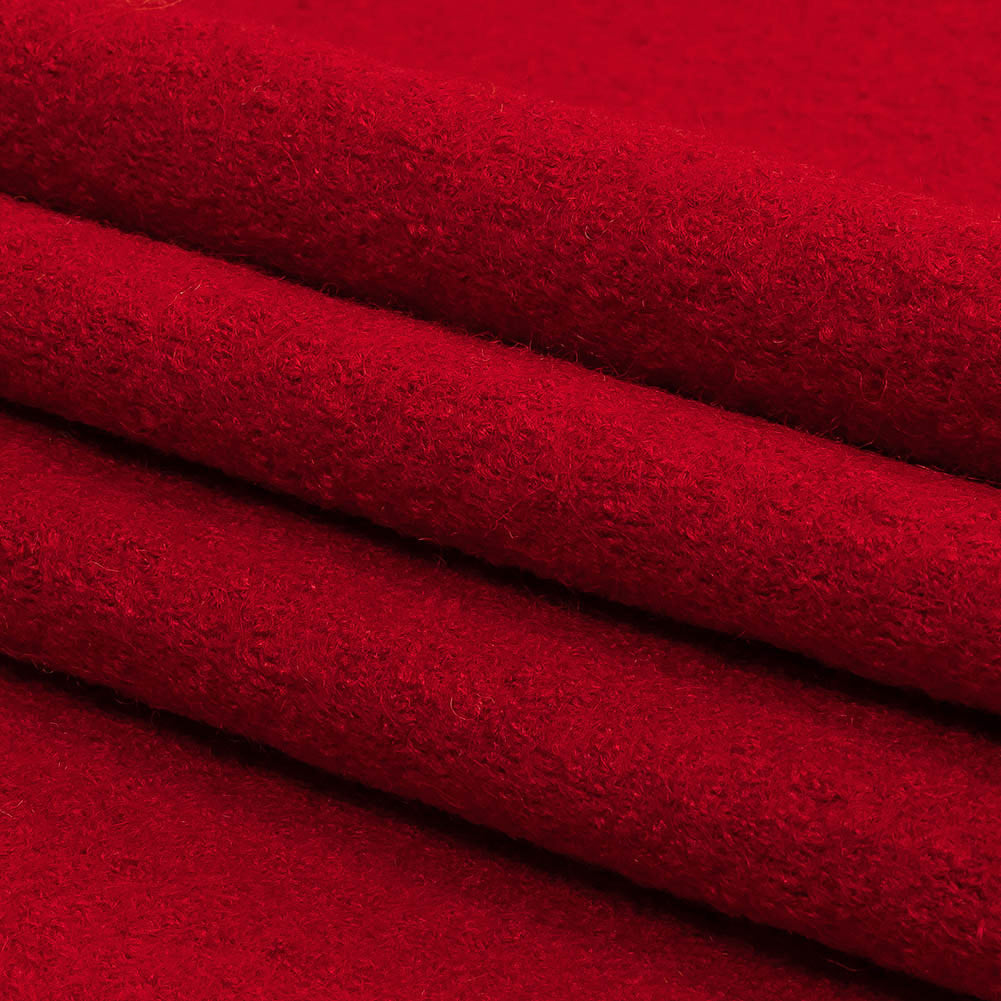Boiled Wool Coating Fabric - Tango Red - Ketil Collection Full Boiled Wool Coating Fabric - Tango Red - Ketil Collection Full