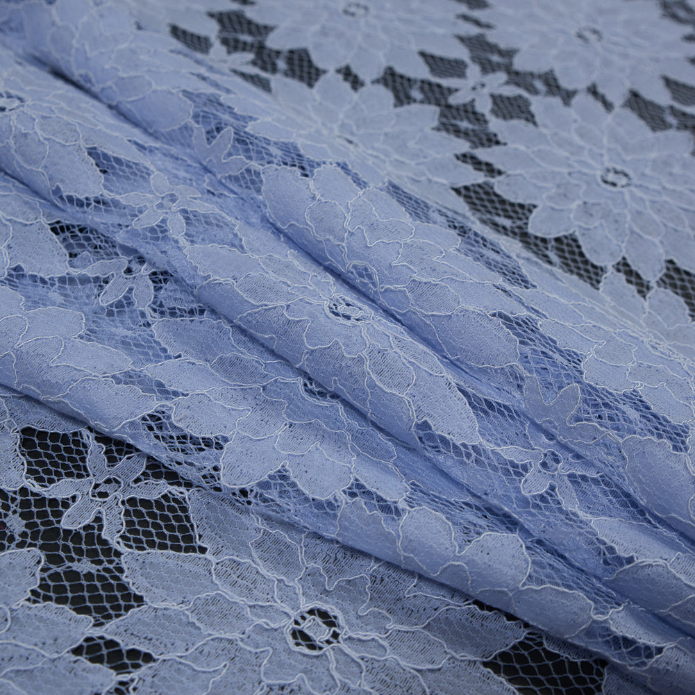 Corded Lace - Periwinkle Floral Detail Corded Lace - Periwinkle Floral Detail