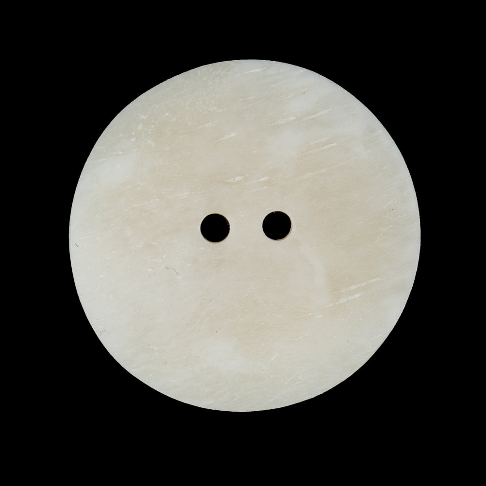 Bone White Etched Horn Coat Button - 44L/28mm Detail Bone White Etched Horn Coat Button - 44L/28mm Detail
