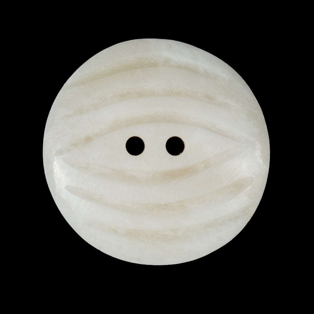 Bone White Etched Horn Coat Button - 44L/28mm Bone White Etched Horn Coat Button - 44L/28mm