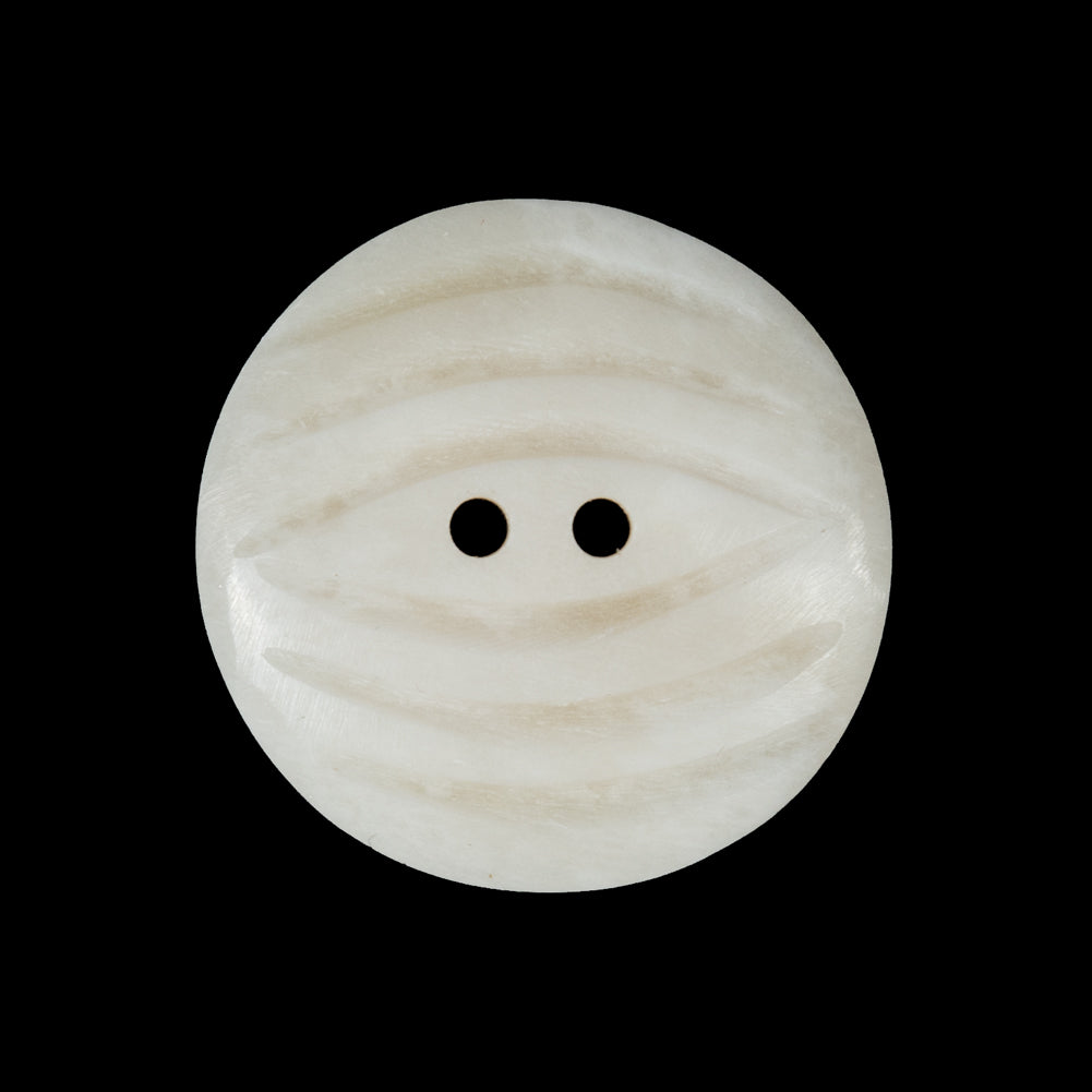 Bone White Etched Horn Coat Button - 40L/25.5mm Bone White Etched Horn Coat Button - 40L/25.5mm