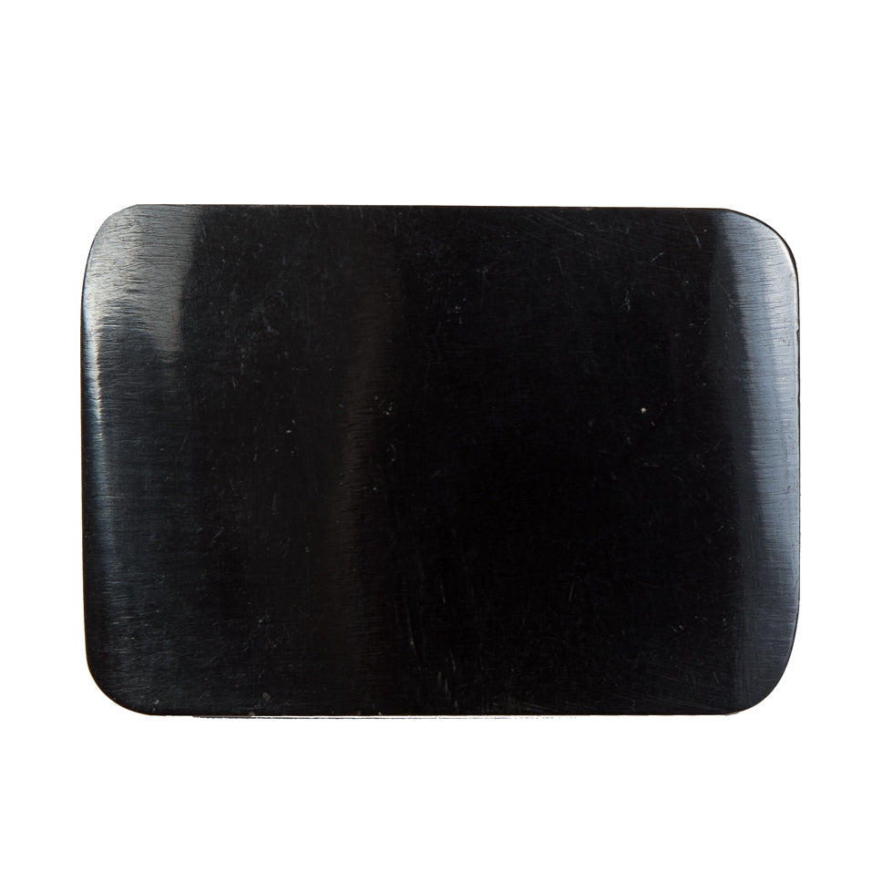 Black Rectangular Horn Coat Button - 0.875" x 1.375" Black Rectangular Horn Coat Button - 0.875" x 1.375"