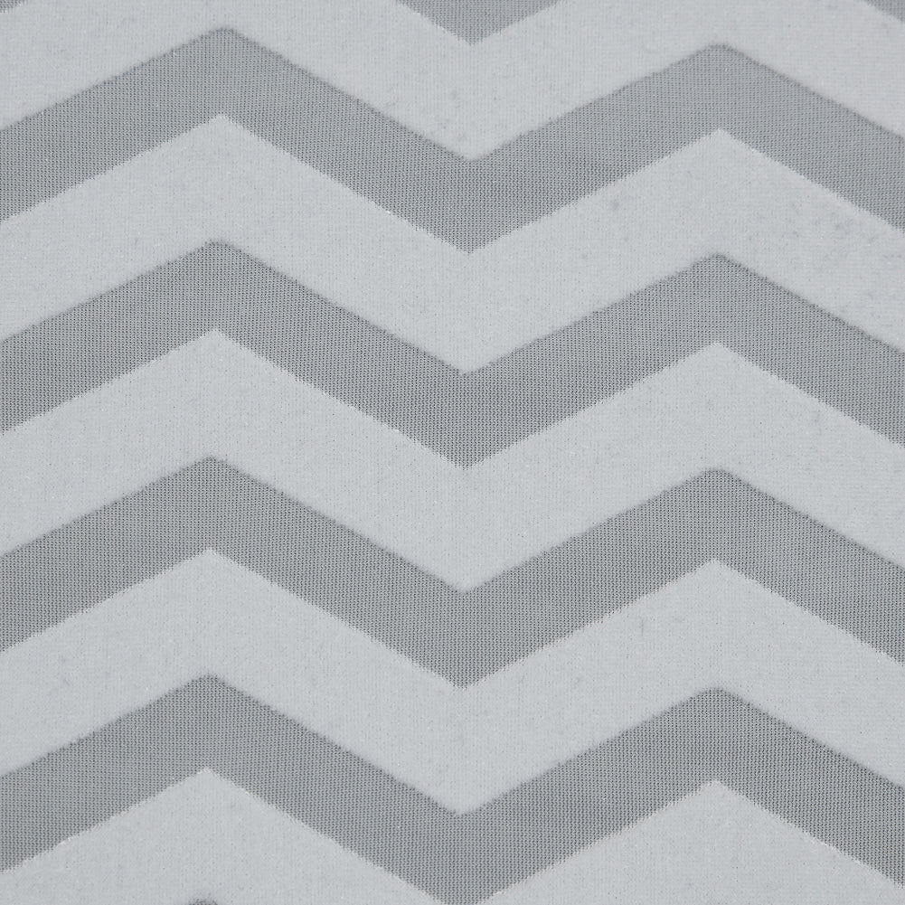 Zig Zag Burnout Velour - White Detail Zig Zag Burnout Velour - White Detail