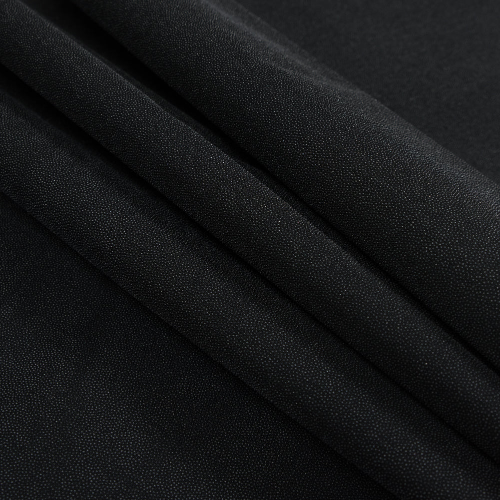 Stiff Black Woven Fusible Interlining Folded