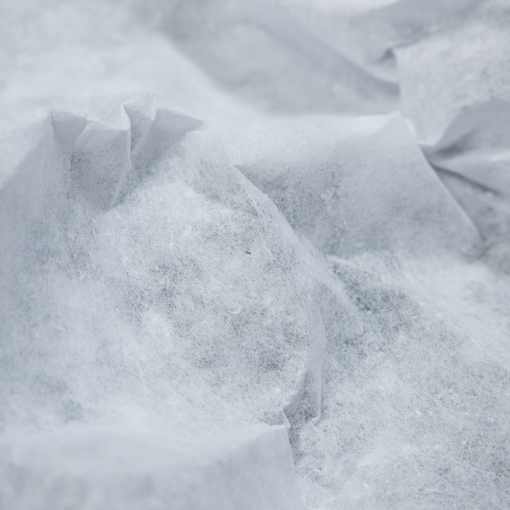 White Felted Non-Woven Interlining Detail
