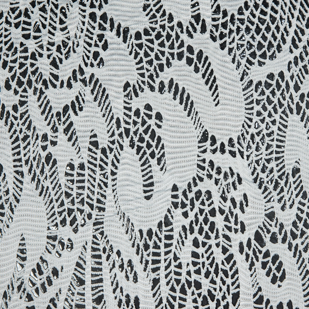 Italian White Laminated Crochet Lace Full Italian White Laminated Crochet Lace Full