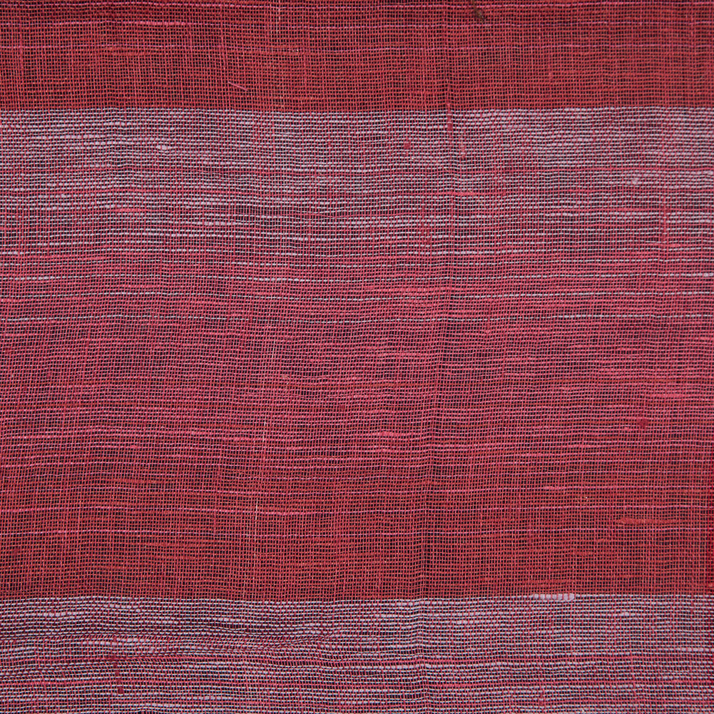 Italian Red, Pink and White Plaid Linen Scrim Full Italian Red, Pink and White Plaid Linen Scrim Full